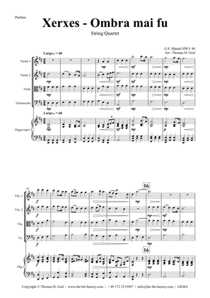 Xerxes Largo - Ombra mai fu - String Quartet - D