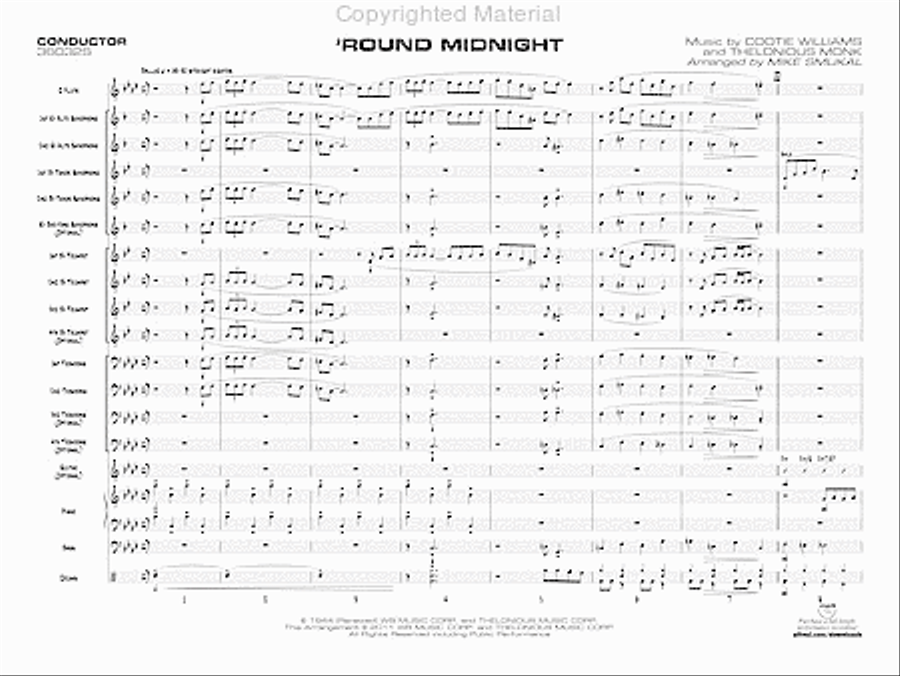 'Round Midnight Jazz Ensemble scores gallery preview page 3