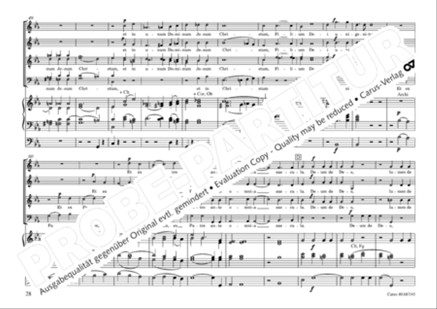 Missa sacra C Minor 4-Part scores gallery preview page 29
