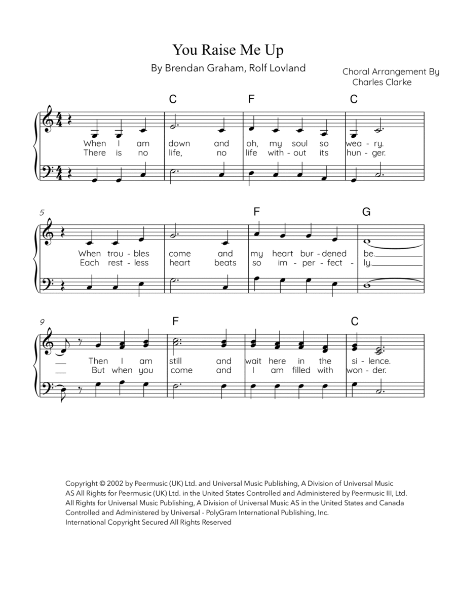 You Raise Me Up You Raise Me Up 2-Part scores gallery preview page 1