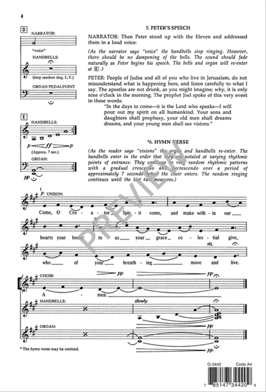 The Day of Pentecost Unison Choir scores gallery preview page 5