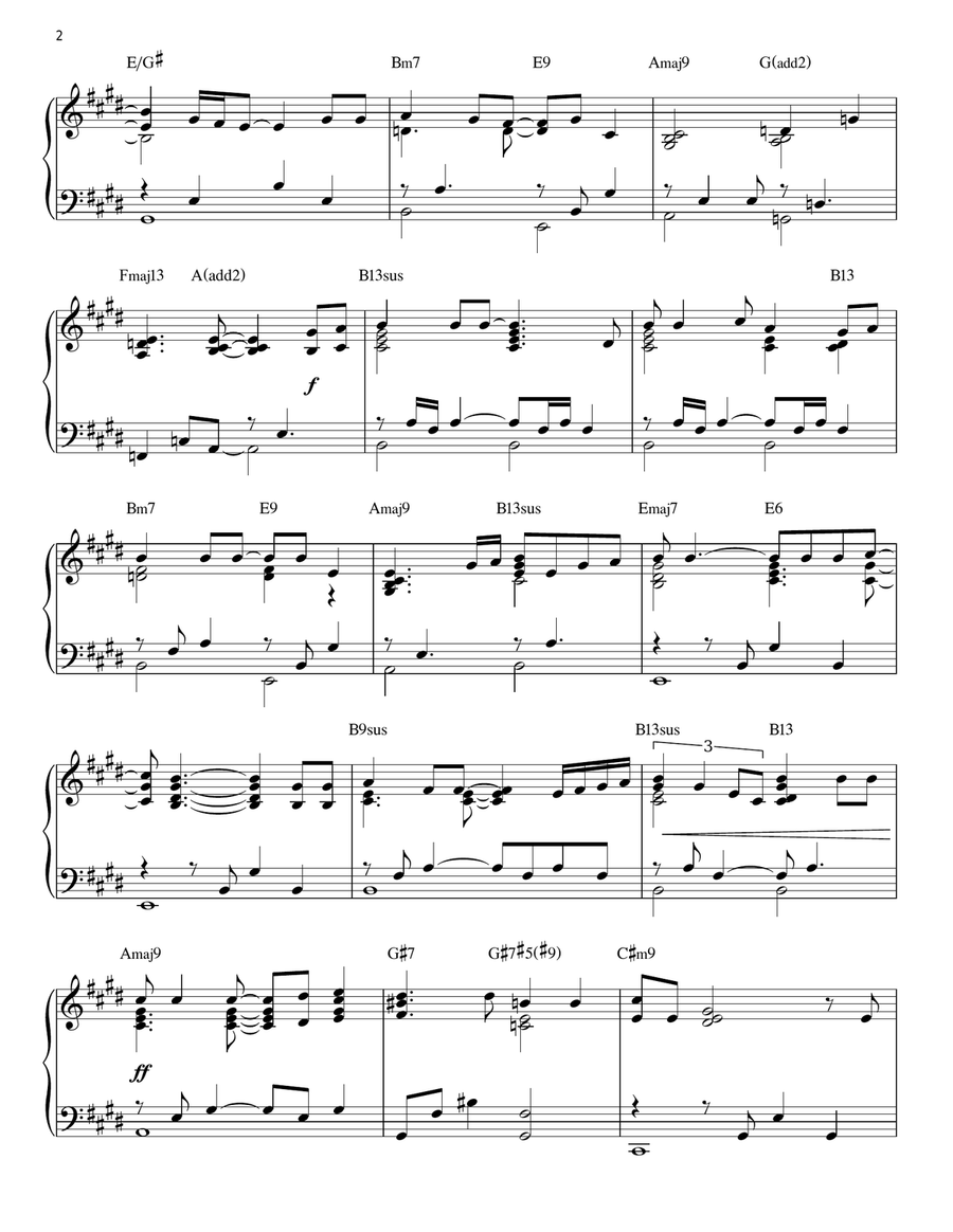 Candle In The Wind [Jazz version] (arr. Brent Edstrom) Piano Solo scores gallery preview page 2