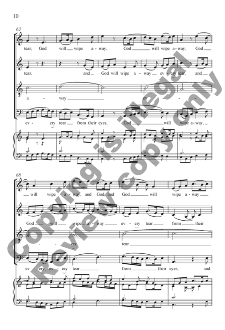 For the Lamb Will Be Their Shepherd 4-Part scores gallery preview page 18