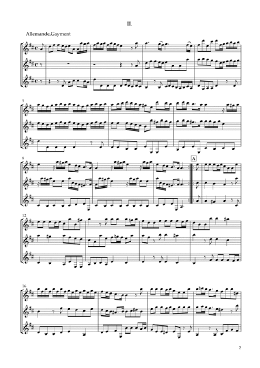 Six Sonatas No.1 for two Oboes & English Horn Op.7-1 Woodwind Ensemble scores gallery preview page 2