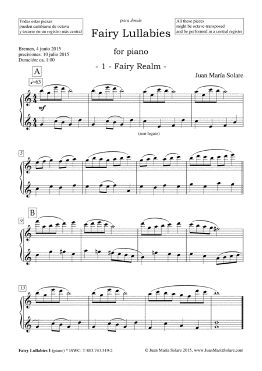 Fairy Lullabies [7 piano pieces] Piano Method scores gallery preview page 2