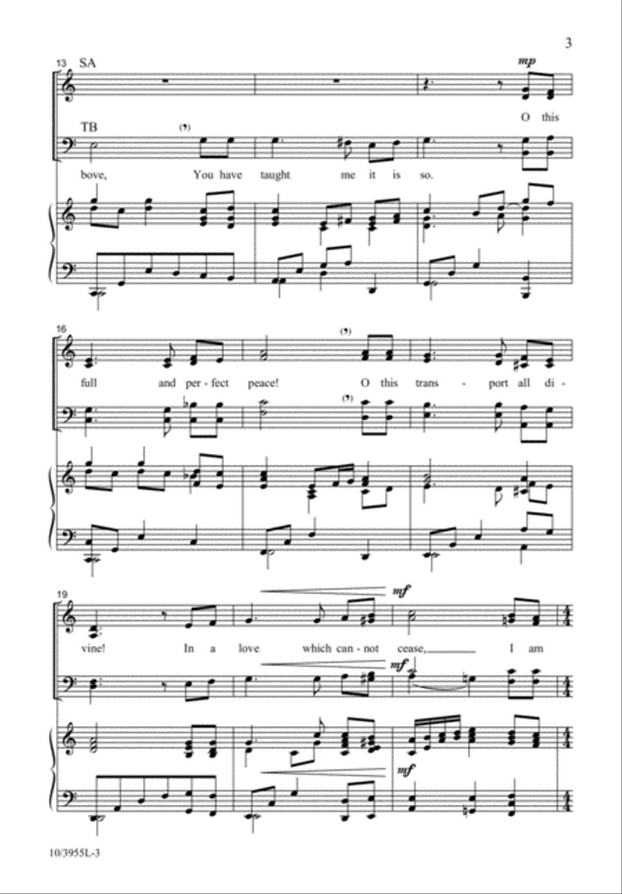 I Am His, and He Is Mine 4-Part scores gallery preview page 3