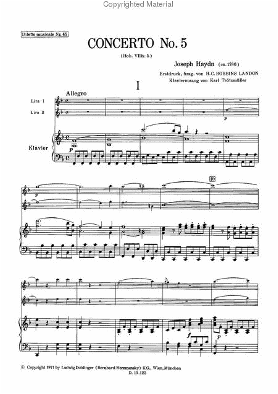Concerto Nr. 5 F-Dur Hob. VIIh:5 Flute scores gallery preview page 2