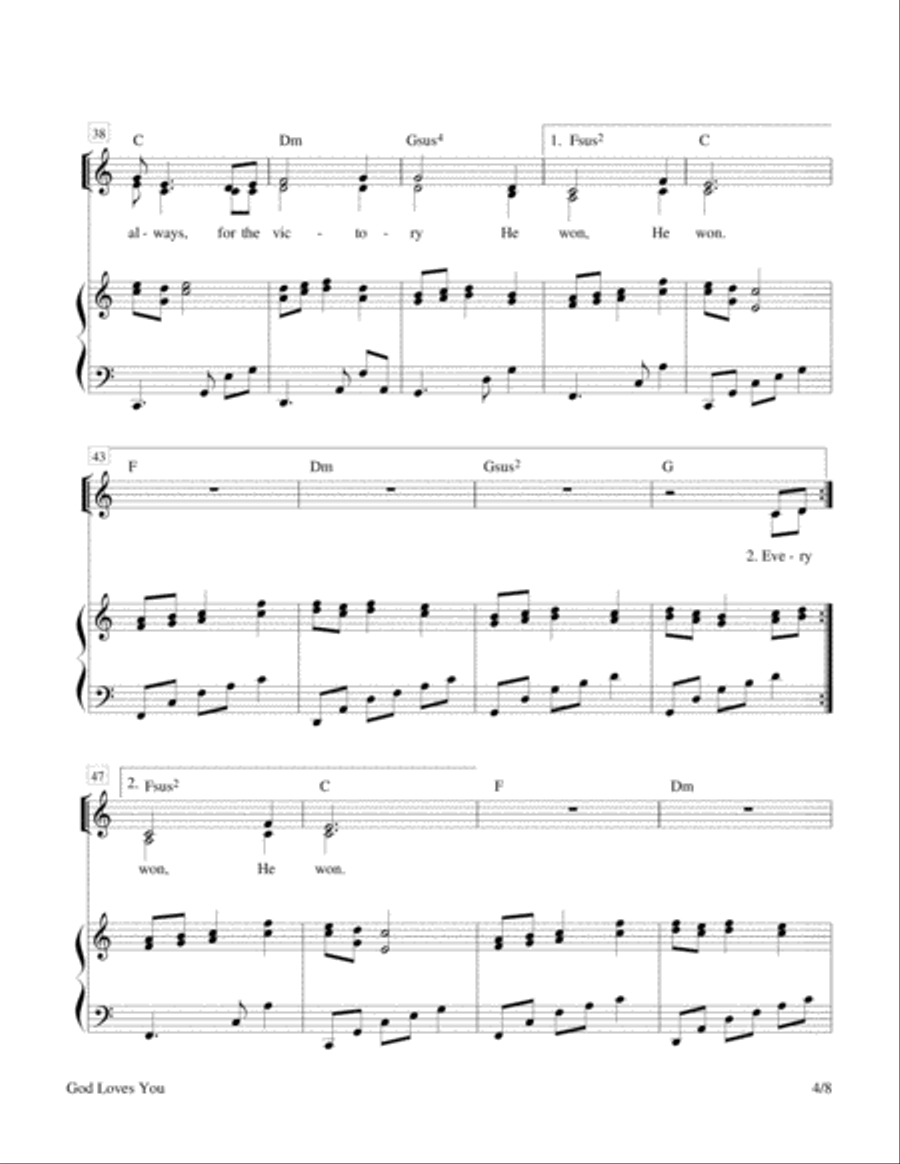 God Loves You (SA Duet, Low Voice) SA scores gallery preview page 4
