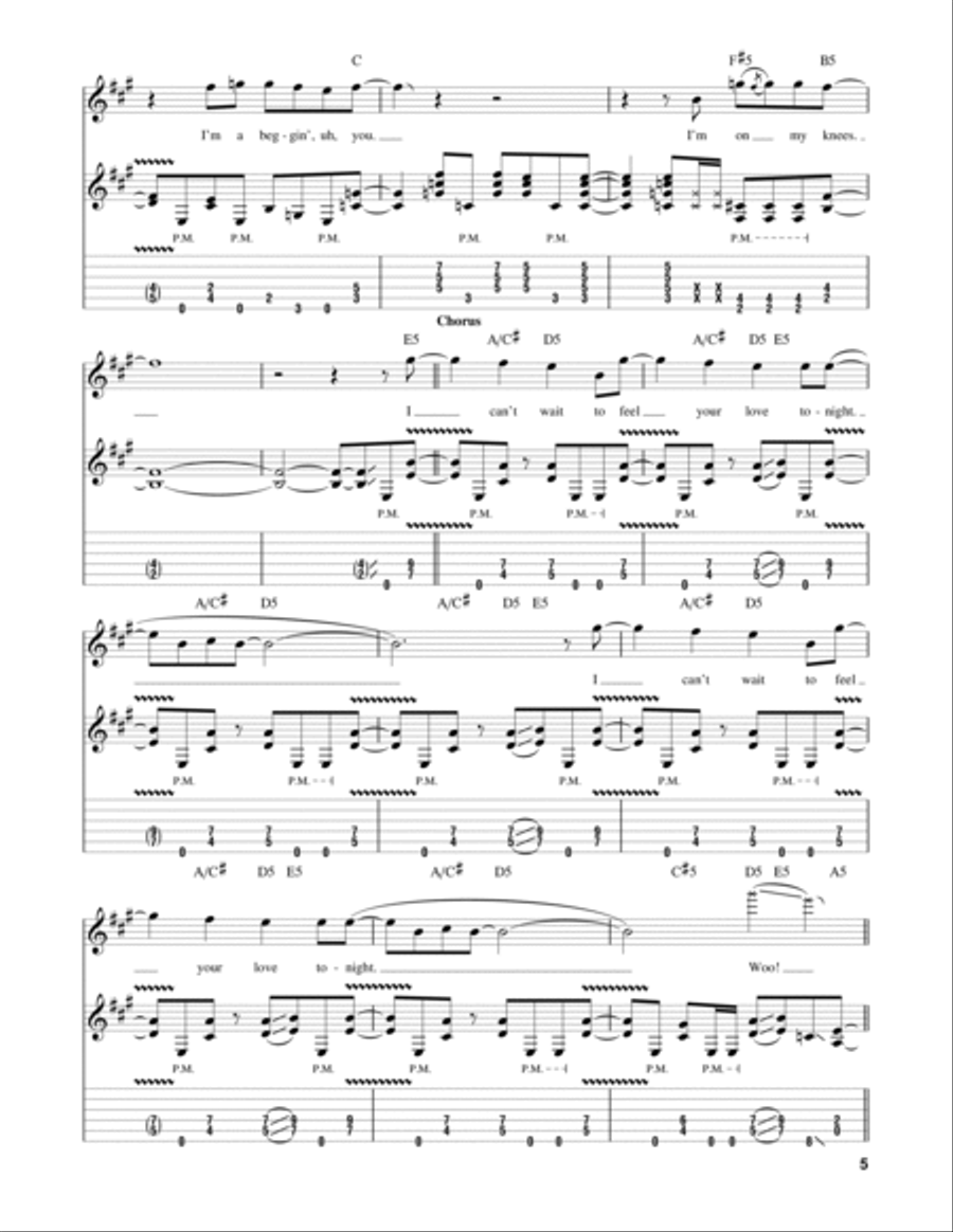 Feel Your Love Tonight Feel Your Love Tonight Electric Guitar scores gallery preview page 5