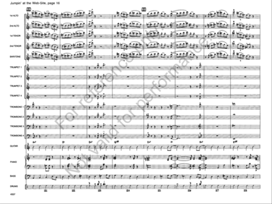 Jumpin' At the Website Jazz Ensemble scores gallery preview page 16