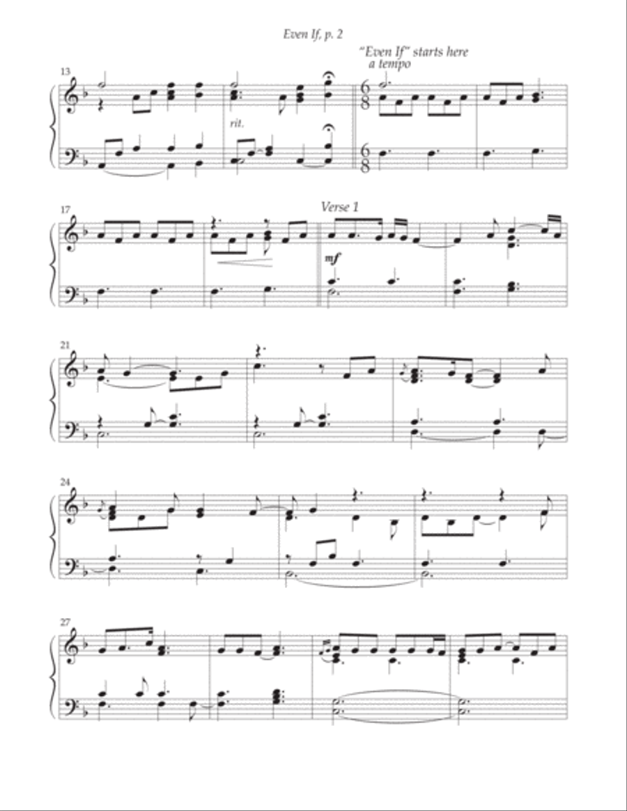 Even If Piano Solo scores gallery preview page 2