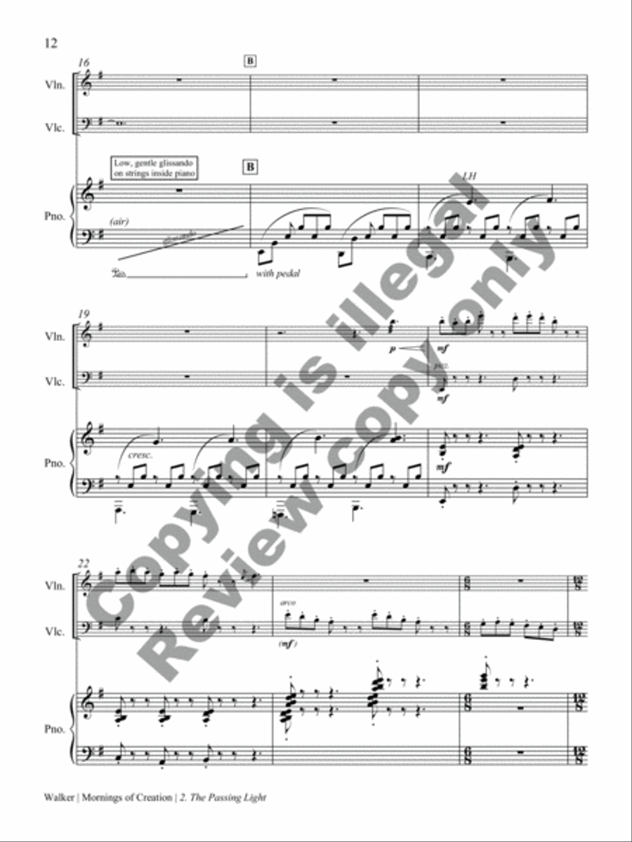 Mornings of Creation Piano Trio scores gallery preview page 28