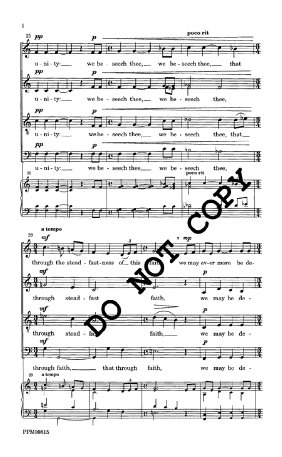 To the Divine Trinity To the Divine Trinity Divisi scores gallery preview page 6