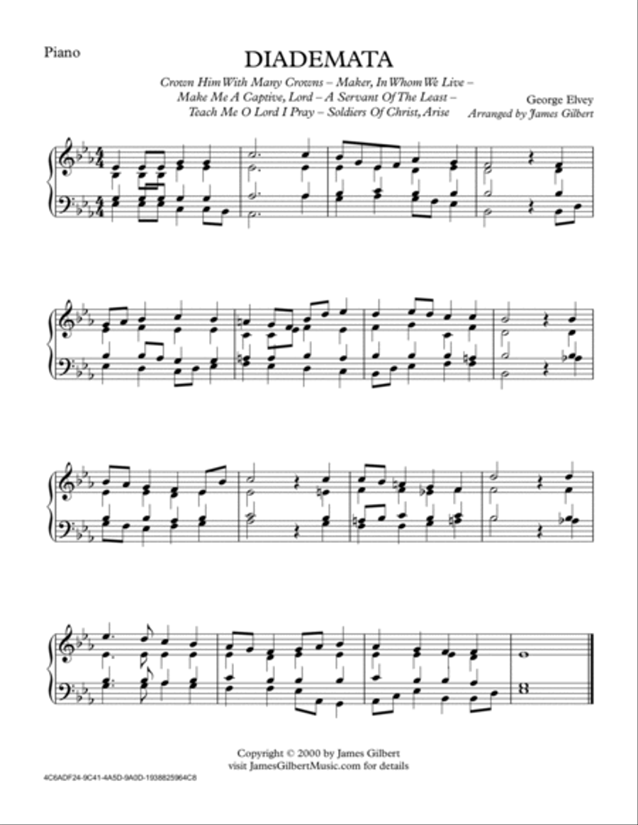 DIADEMATA (Crown Him With Many Crowns) Small Ensemble scores gallery preview page 2