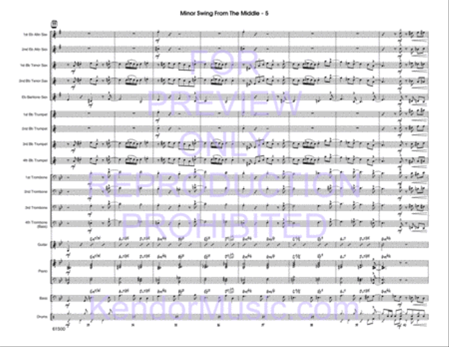 Minor Swing From The Middle Jazz Ensemble scores gallery preview page 6