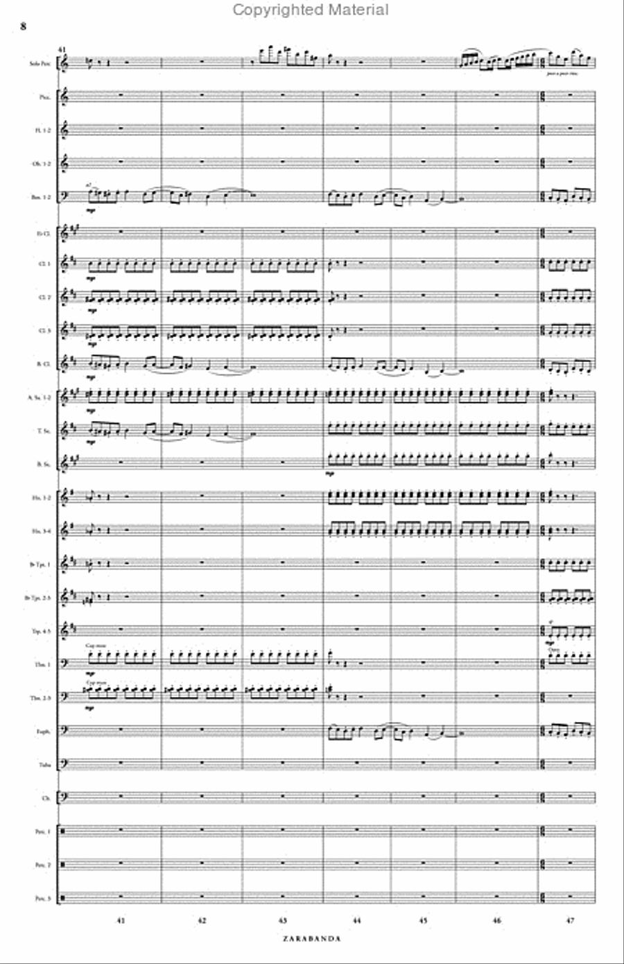 Zarabanda Concert Band scores gallery preview page 9