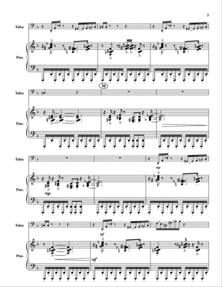 Through the Tunnel Through the Tunnel Tuba scores gallery preview page 3