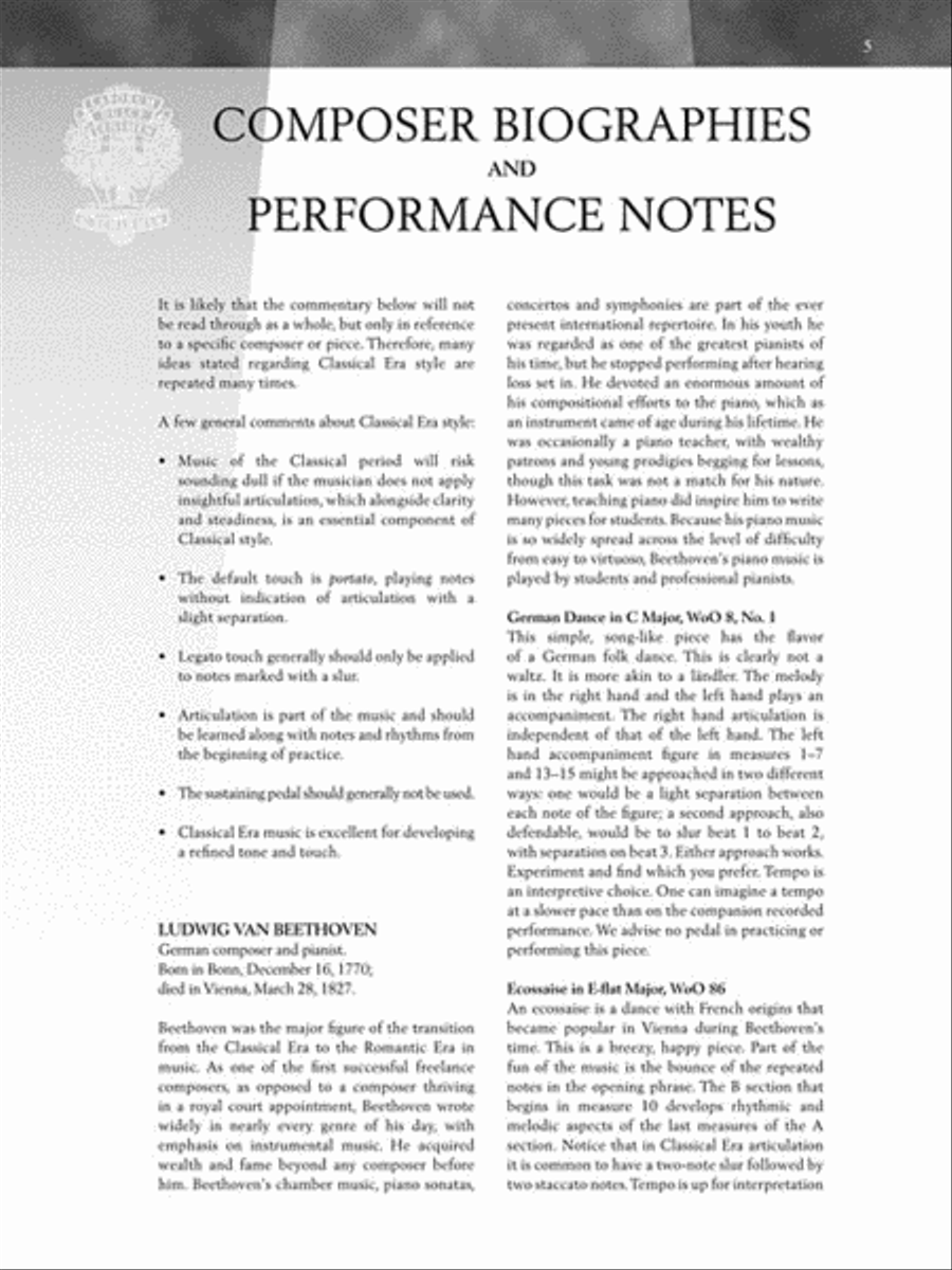 The Classical Era The Classical Era Piano Solo scores gallery preview page 5