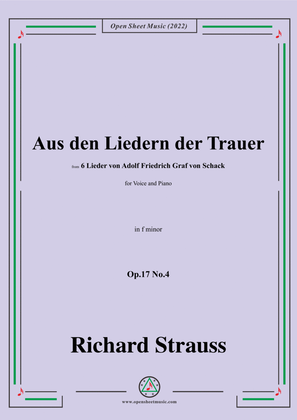 Richard Strauss-Aus den Liedern der Trauer,in f minor,Op.17 No.4