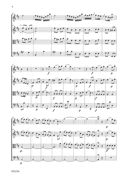 SCHWINDL: DIVERTIMENTO IN D MAJOR OPUS 7 No. 6 for flute, violin, viola & cello