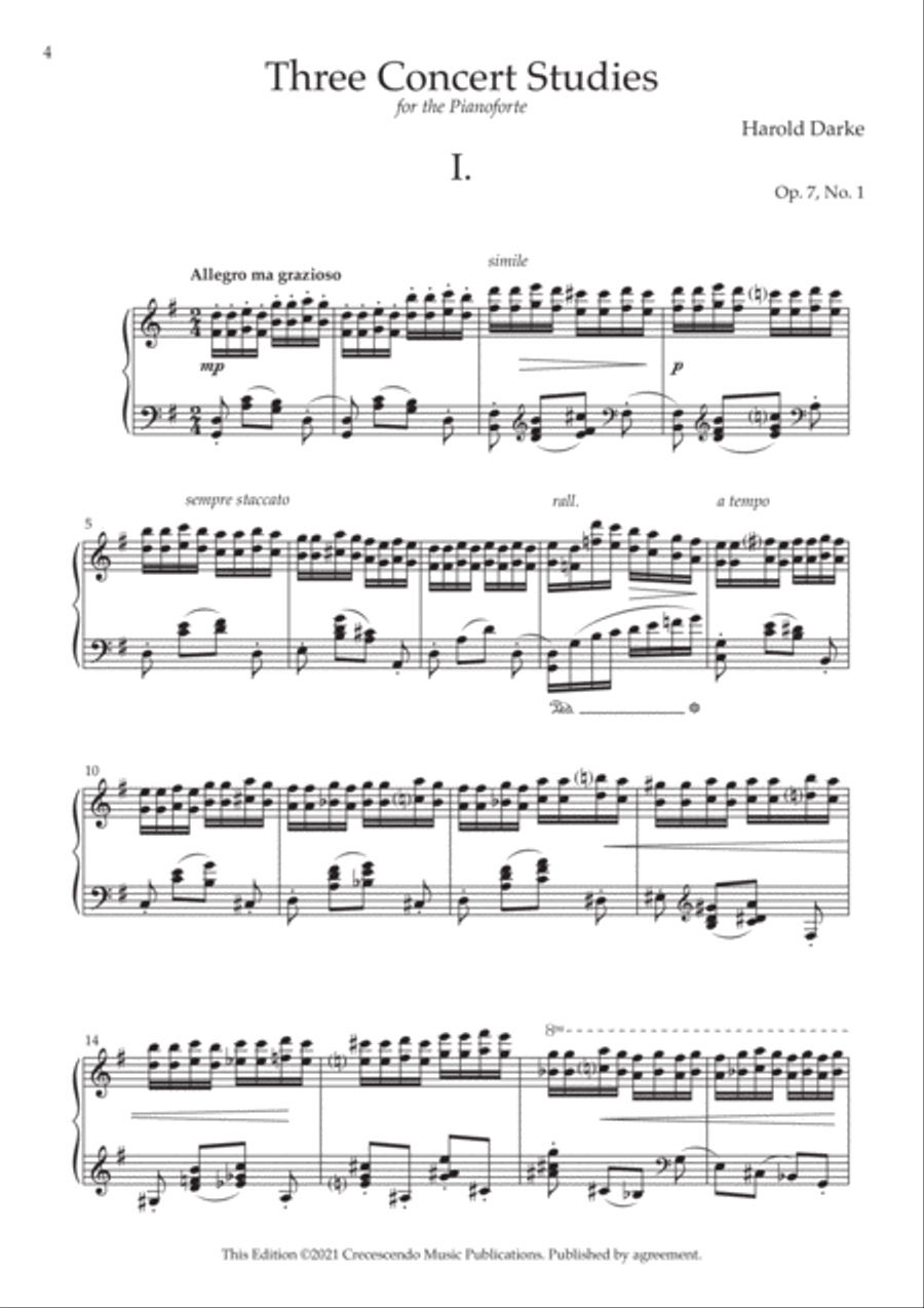 Three Concert Studies, Op. 7 Piano Method scores gallery preview page 2
