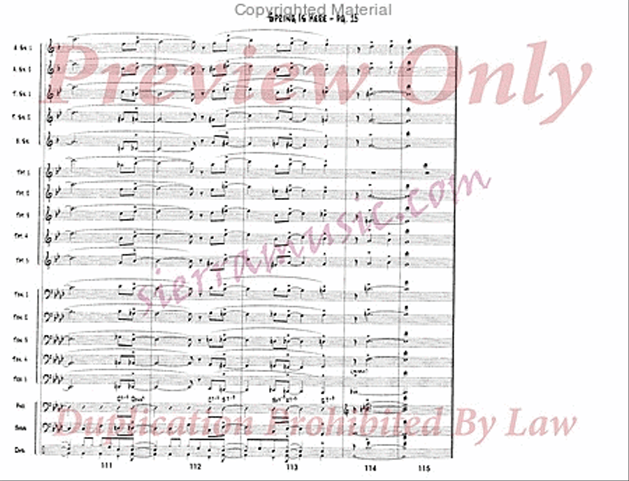 Spring Is Here Jazz Ensemble scores gallery preview page 16