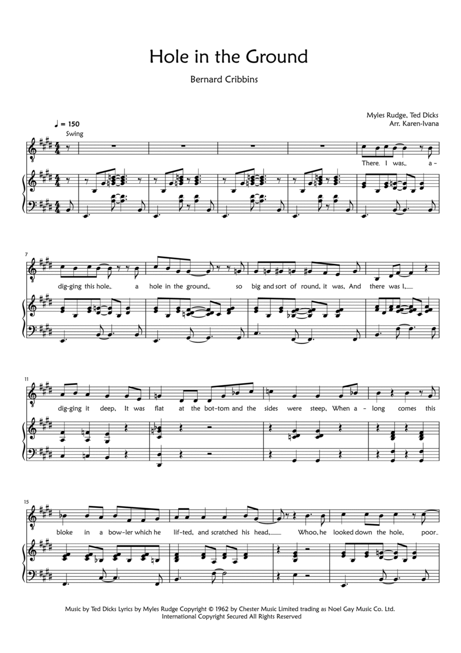 Hole In The Ground Hole In The Ground Voice scores gallery preview page 1