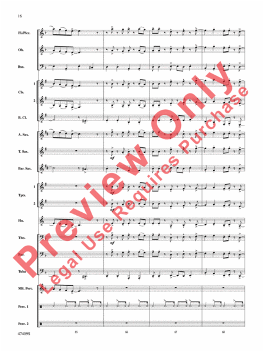 Cuphead Concert Band scores gallery preview page 17