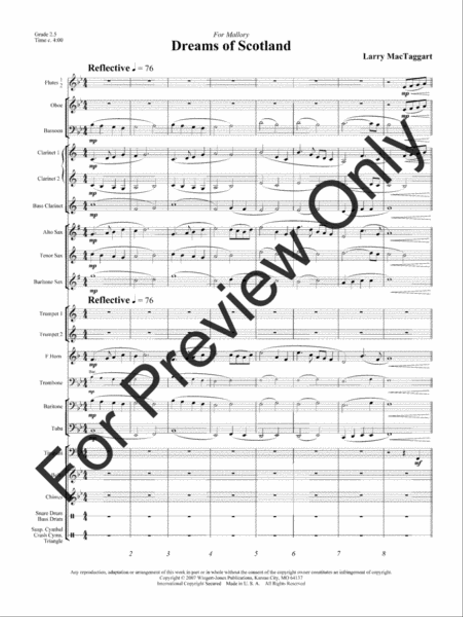 Dreams Of Scotland Concert Band scores gallery preview page 4