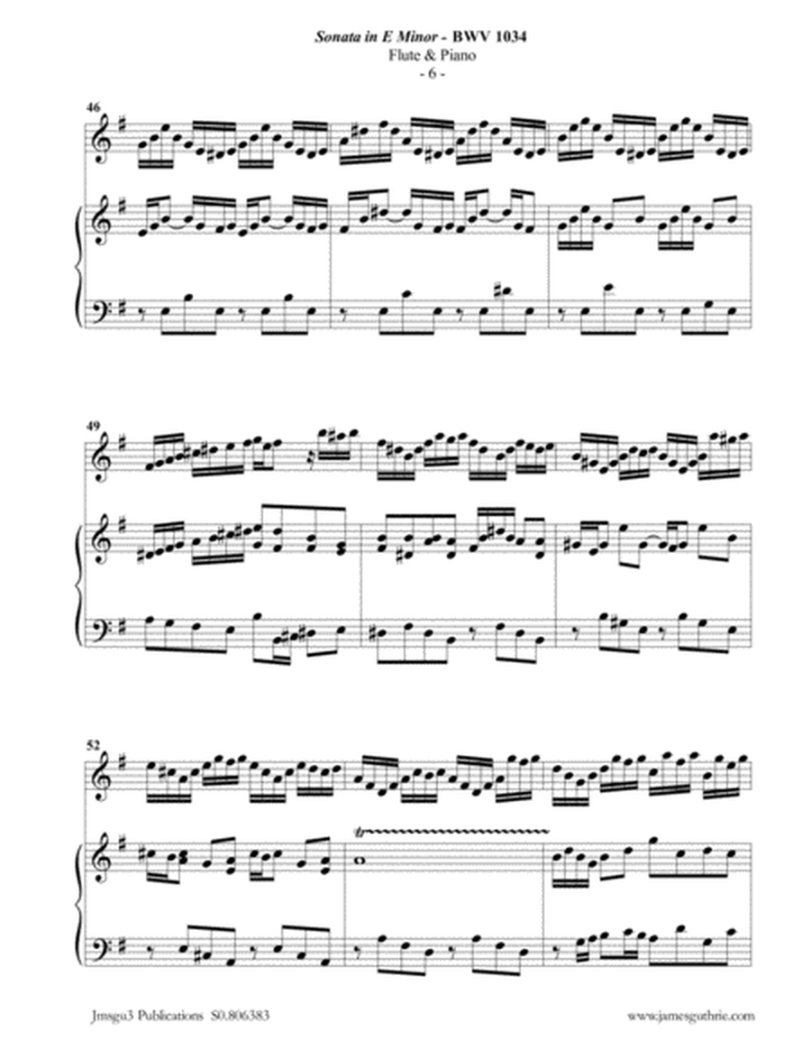 BACH: Sonata BWV 1034 for Flute & Piano image number null