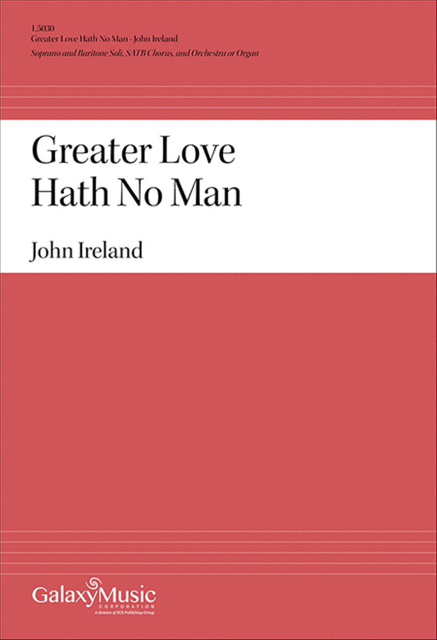 Greater Love Hath No Man (Choral Score) 4-Part scores gallery preview page 1