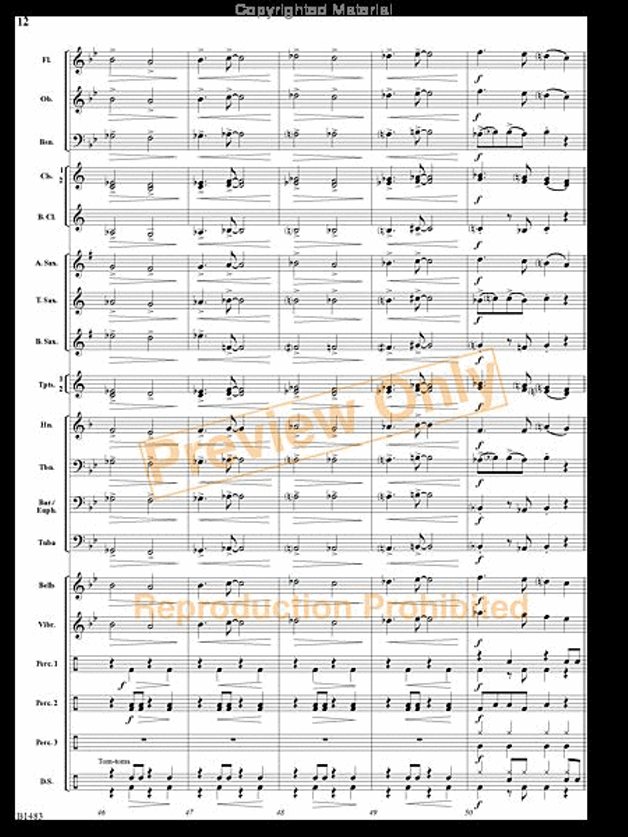 Deck the Halls with Rock 'n' Roll Concert Band scores gallery preview page 11