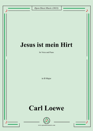 Book cover for Loewe-Jesus ist mein Hirt,in B Major,for Voice and Piano