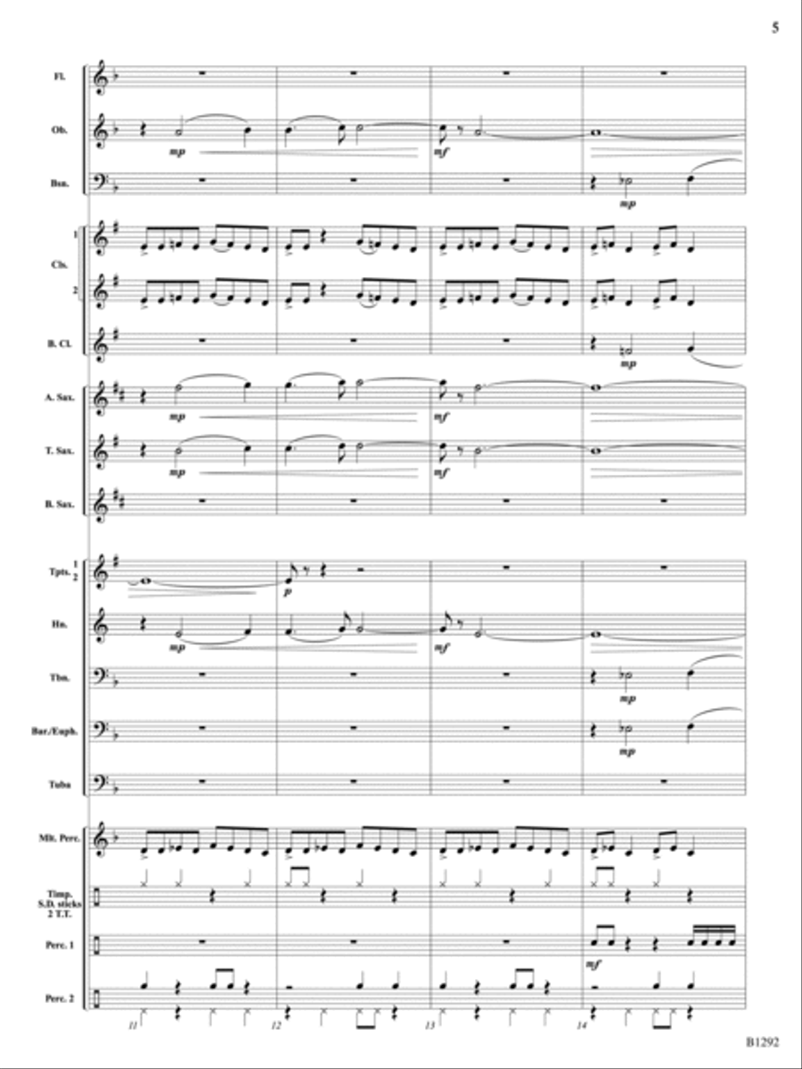Sentinels: Score Concert Band scores gallery preview page 5