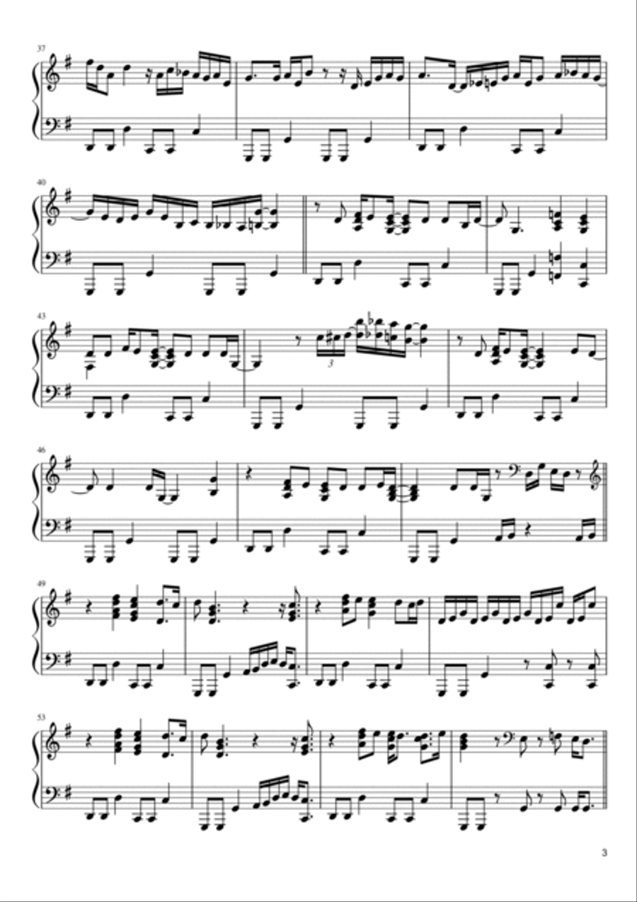 Sweet Home Alabama Piano Solo scores gallery preview page 3