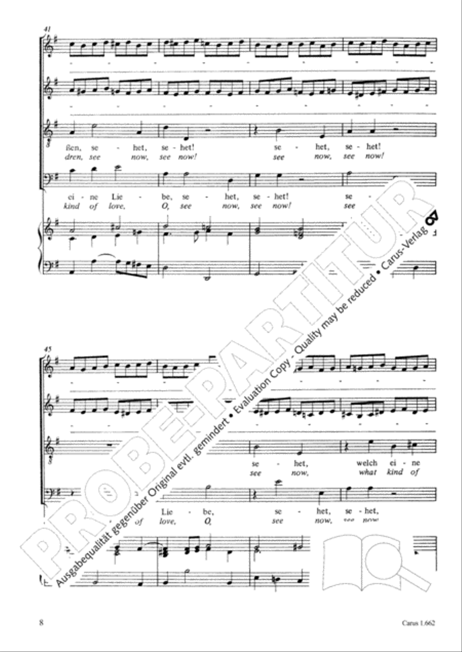 See now, what kind of love (Sehet, welch eine Liebe hat uns der Vater erzeiget) 4-Part scores gallery preview page 23