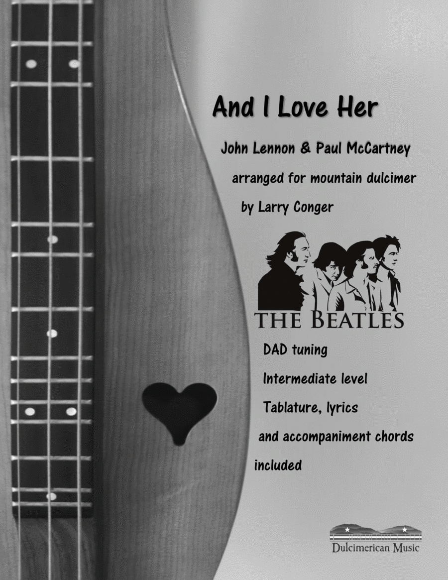 And I Love Her Dulcimer scores gallery preview page 1