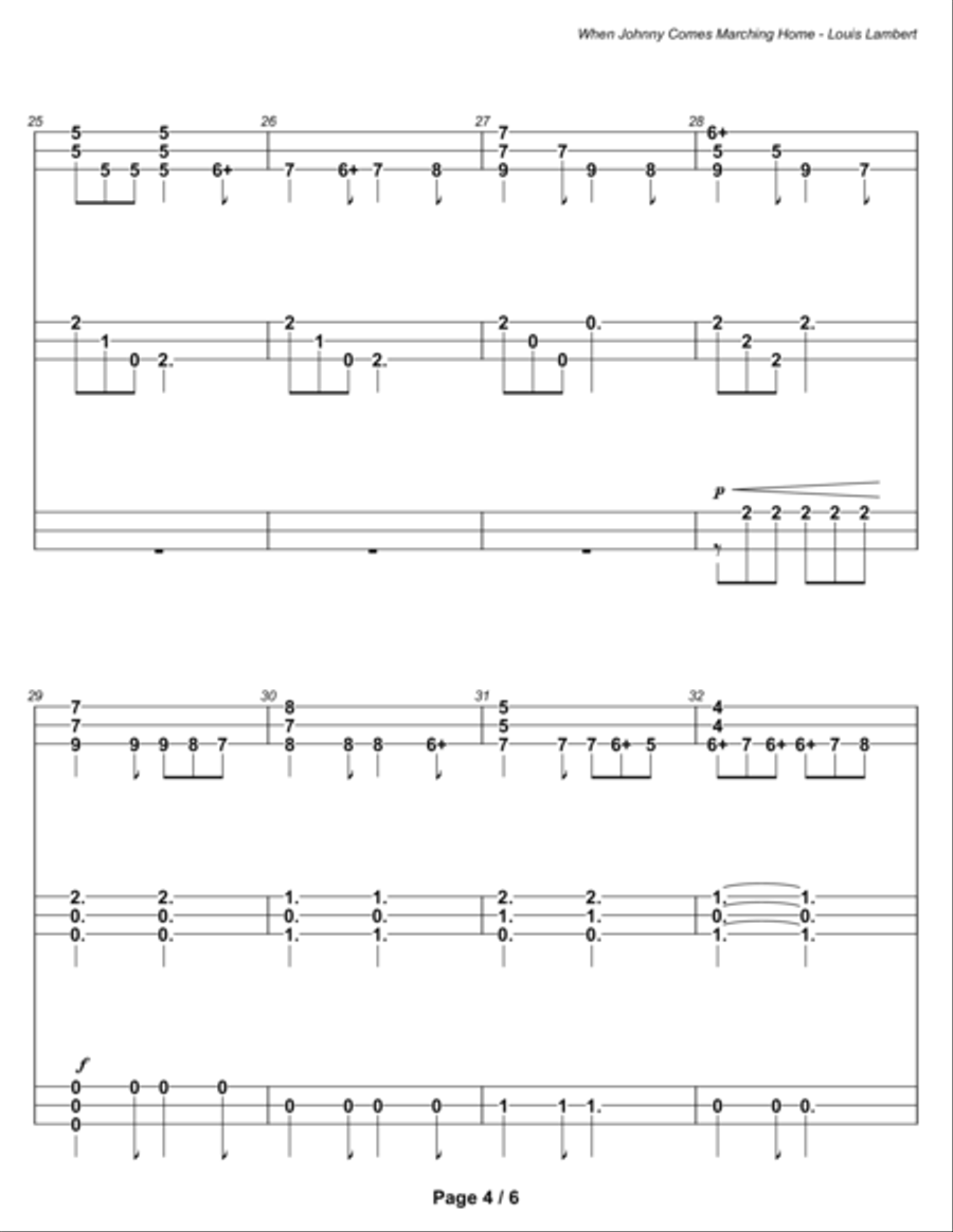 When Johnny Comes Marching Home (ensemble) Small Ensemble scores gallery preview page 6