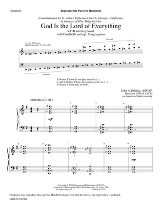 God Is the Lord of Everything (Downloadable Handbell Parts)