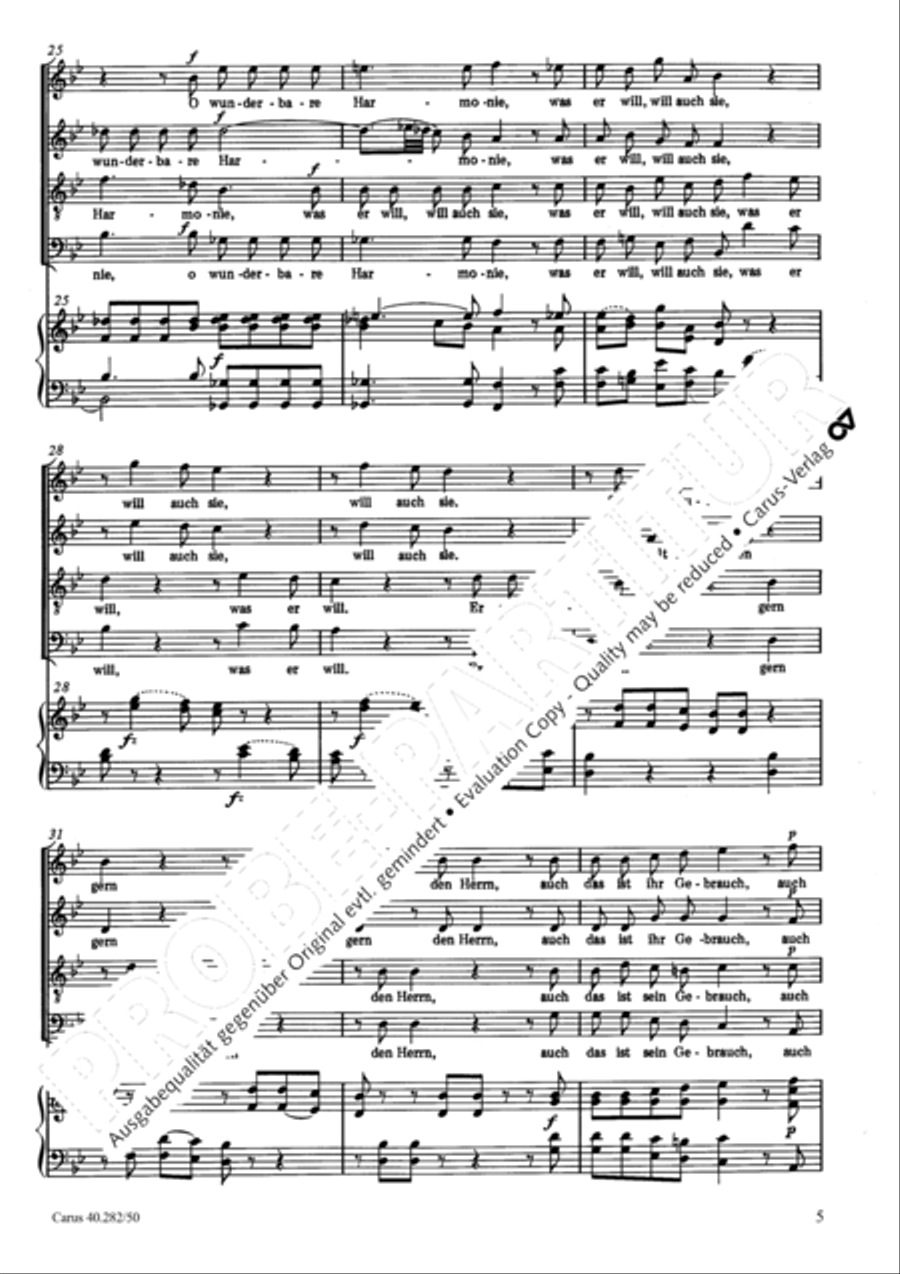 Die Harmonie in der Ehe 4-Part scores gallery preview page 6