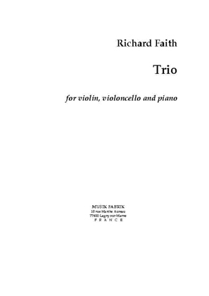 Book cover for Trio for violin, violoncello and piano