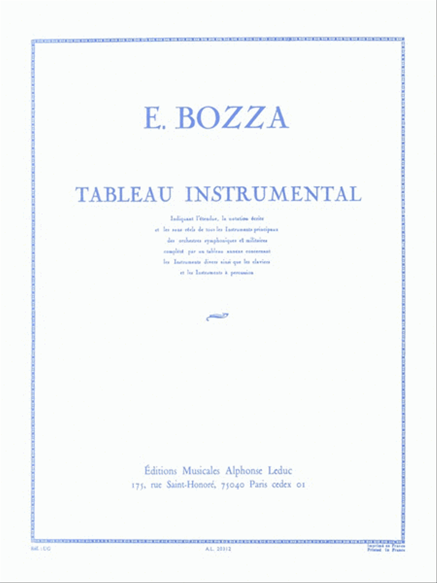 Tableau Instrumental Tableau Instrumental Orchestra scores gallery preview page 1