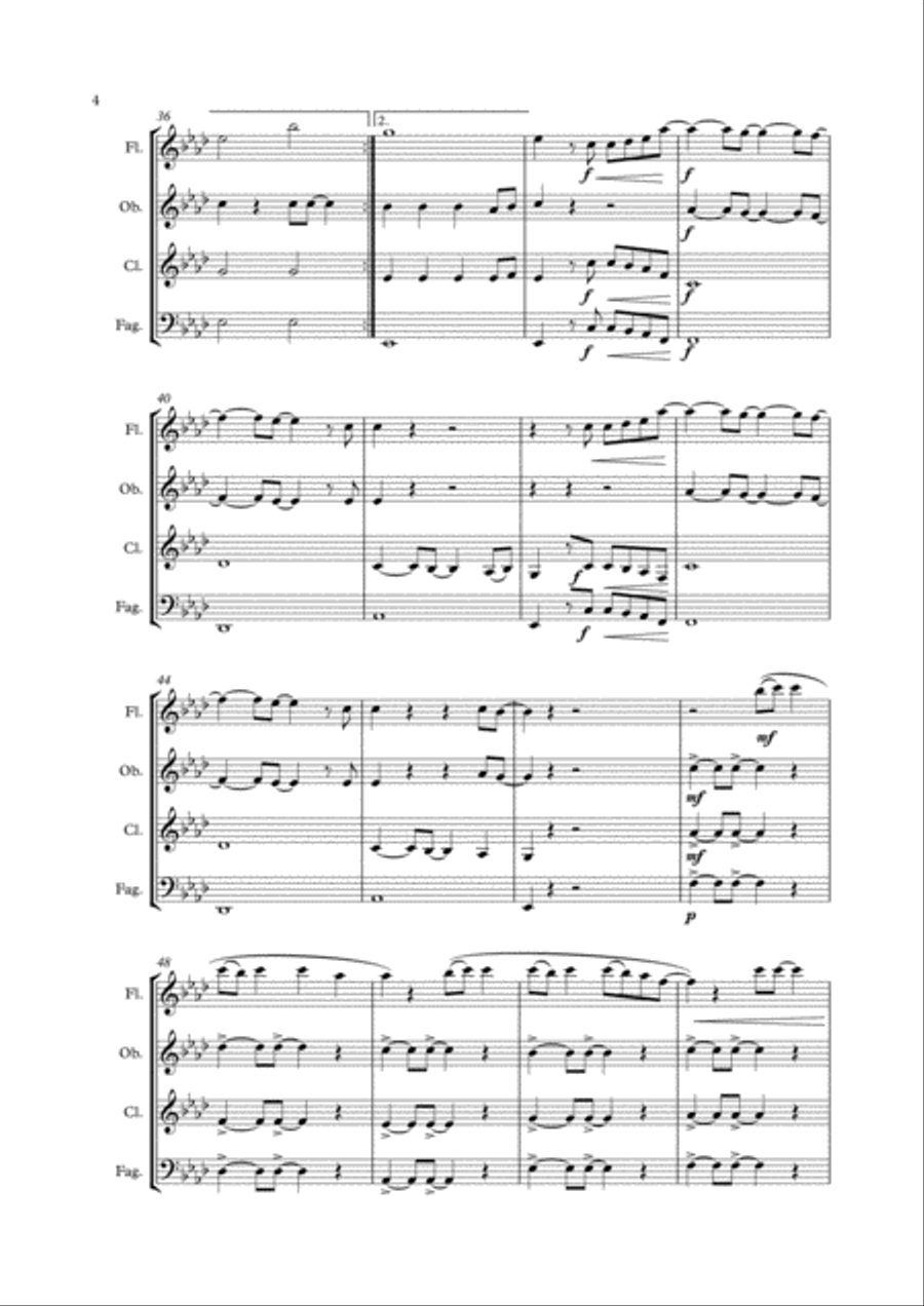 All Of Me Woodwind Quartet scores gallery preview page 5