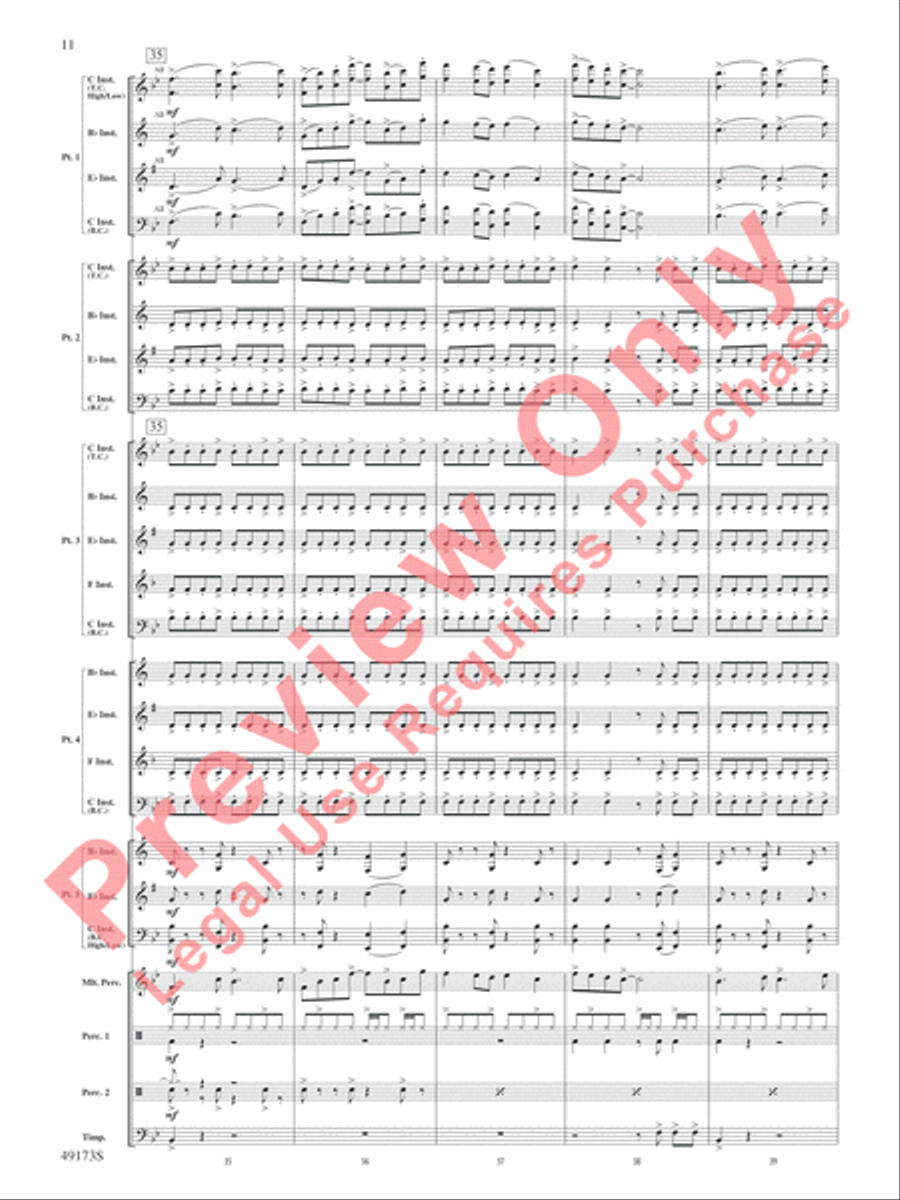 Shine Bright Concert Band scores gallery preview page 12