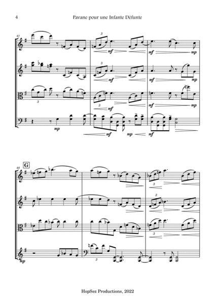 Pavane pour une Infante Défunte - String Quartet image number null