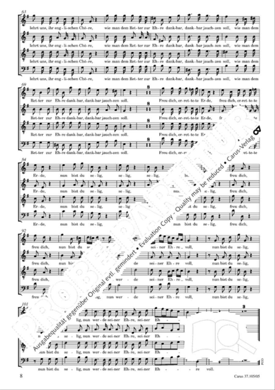 Die Freude der Hirten uber die Geburt Jesu 4-Part scores gallery preview page 9
