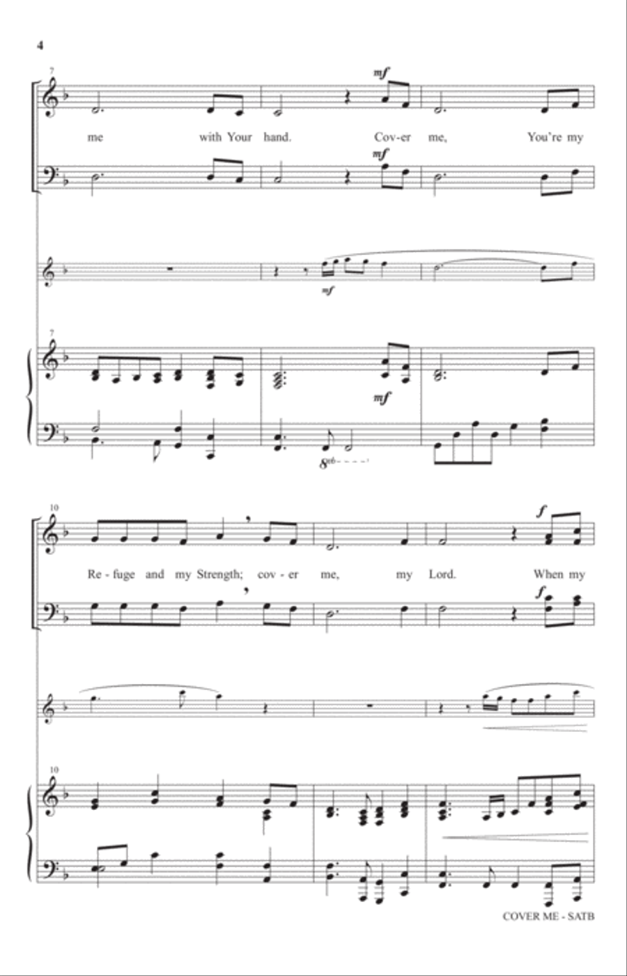 Cover Me Cover Me 4-Part scores gallery preview page 2