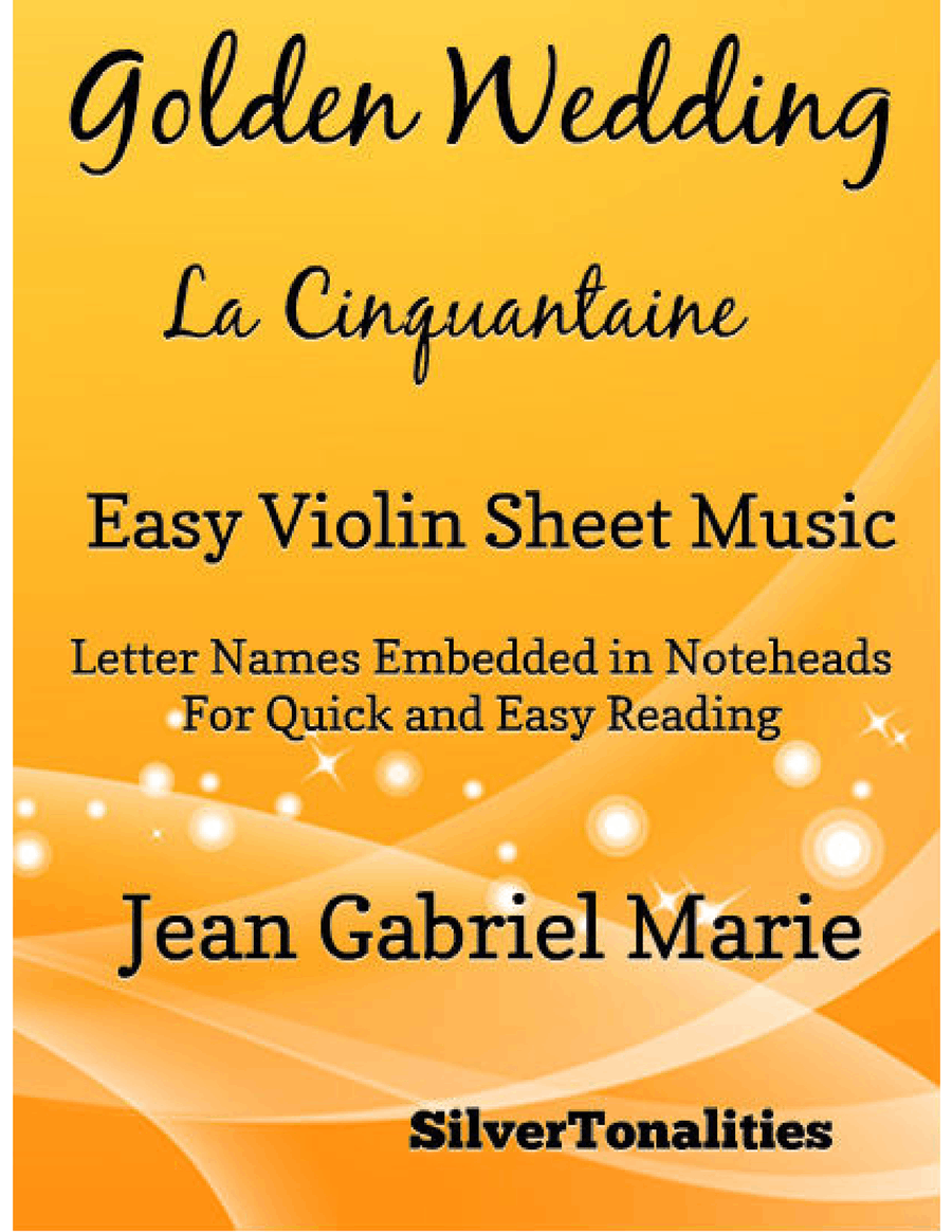 Golden Wedding La Cinquantaine Easy Violin Sheet Music Violin Solo scores gallery preview page 1