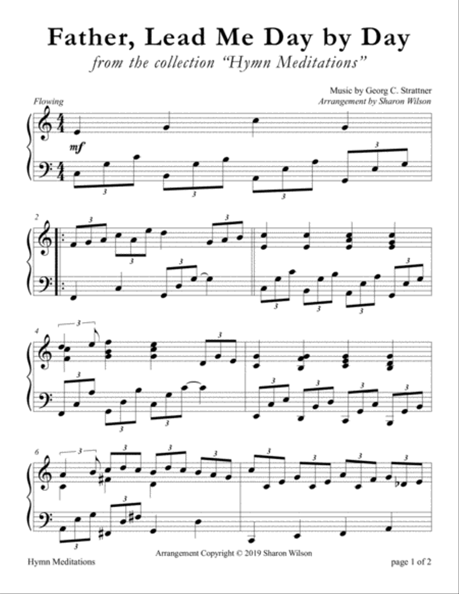 Father, Lead Me Day by Day (LARGE PRINT Piano Solo) image number null