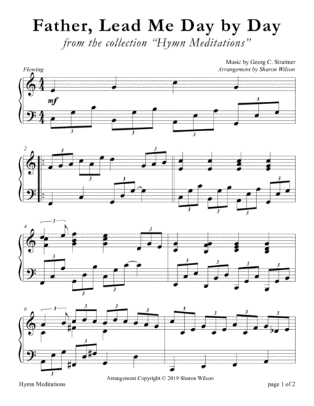 Father, Lead Me Day by Day (LARGE PRINT Piano Solo)